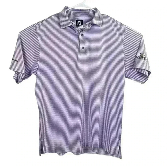 Footjoy Mens Short Sleeve Performance‎ Golfing Shirt Purple Large Laurel Springs - Picture 1 of 10